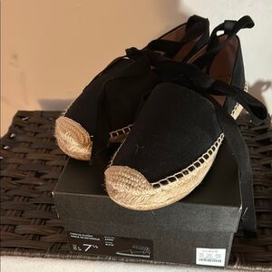 J. Crew Black Espadrille Flats
